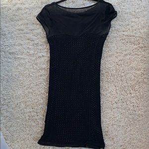 BEBE Short, fitted black dress